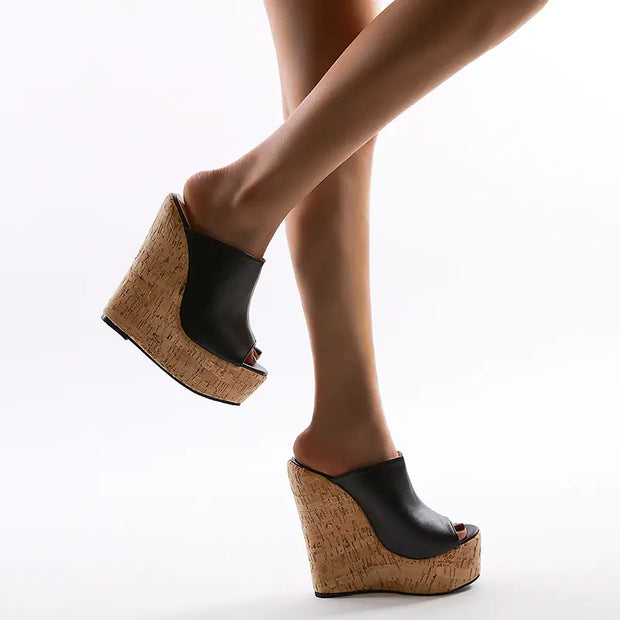 2020 Simple Style Color-Block Wedge Heels (Sizes 35-42)