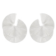 Vintage Irregular Alloy Fan-Shaped Earrings for Women