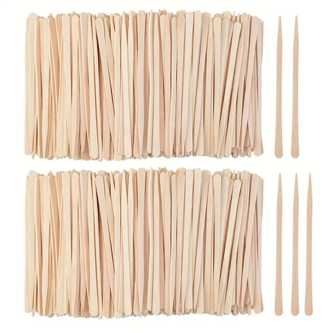 200 Pcs Eyebrow Wax Sticks and Applicator Tongue Depressors
