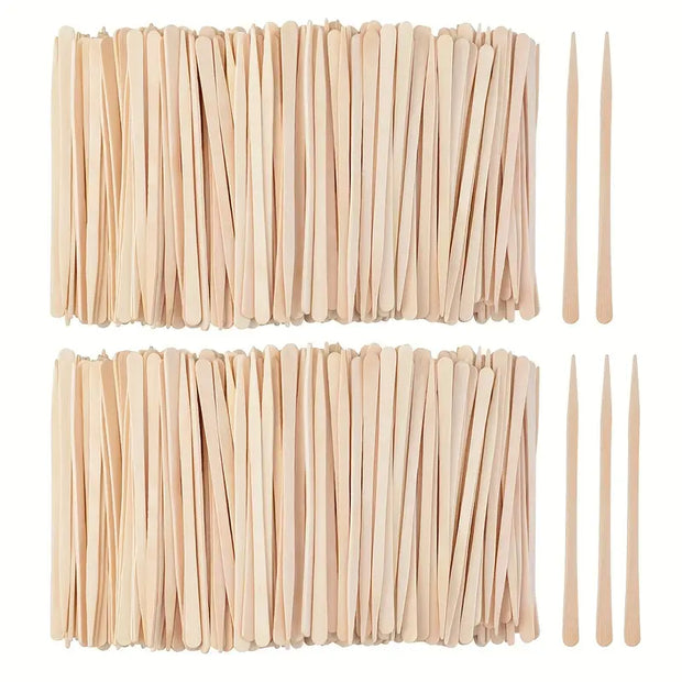 200 Pcs Eyebrow Wax Sticks and Applicator Tongue Depressors