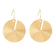 Vintage Irregular Alloy Fan-Shaped Earrings for Women