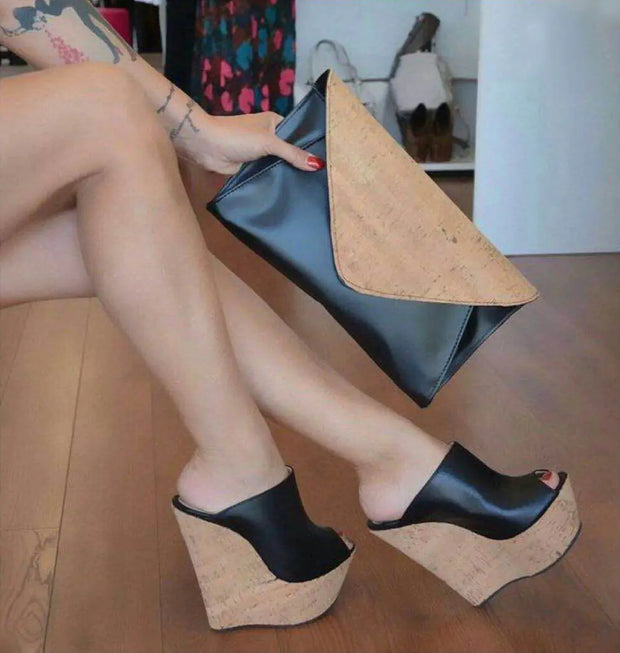 2020 Simple Style Color-Block Wedge Heels (Sizes 35-42)