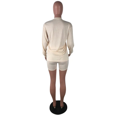 Women's Letter Print Casual Two-Piece Set