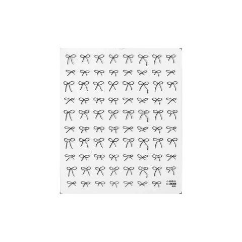 New Crystal Bow Nail Stickers with Elegant Lines