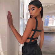 2021 Summer Women's Sexy Backless Jumpsuit with Mesh