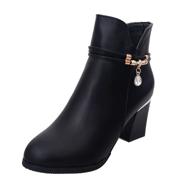 Chunky Heel Women's Round Toe Martin Boots