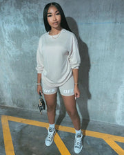 Women's Letter Print Casual Two-Piece Set