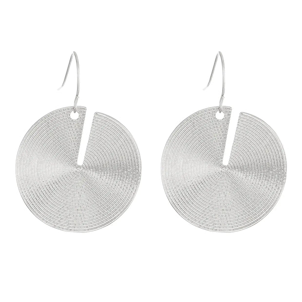 Vintage Irregular Alloy Fan-Shaped Earrings for Women