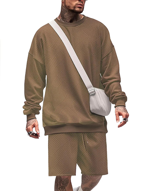 short sets for Men 2 Piece Outfits waffle shirts for men